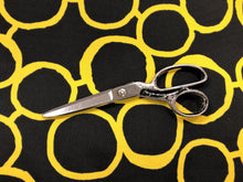 Load image into Gallery viewer, Tonitex Black Yellow Tribal African Water &amp; Stain Resistant Abstract Upholstery Fabric
