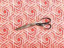 Load image into Gallery viewer, Raymond Waites for Mill Creek Coral Red White Geometric Abstract Cotton Drapery Fabric