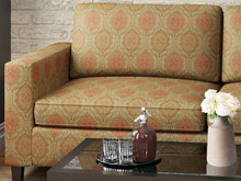 Load image into Gallery viewer, Heavy Duty Geometric Medallion Green Beige Gold Brown Rose Red Upholstery Drapery Fabric