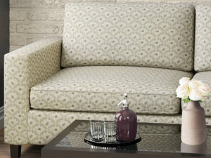Heavy Duty Floral Brocade Seafoam Green Ivory Brown Upholstery Drapery Fabric