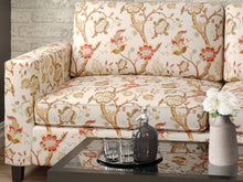 Load image into Gallery viewer, Heavy Duty Jacobean Floral Tapestry Red Teal Green Mustard Gold Ivory Upholstery Fabric