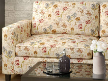 Load image into Gallery viewer, Heavy Duty Abstract Floral Tapestry Denim Blue Rusty Red Indigo Green Beige Upholstery Fabric