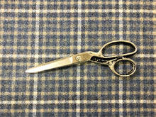 Load image into Gallery viewer, French Blue Beige White Wool Check Plaid Tartan Upholstery Drapery Fabric