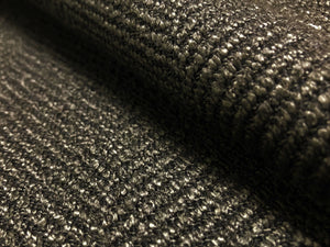 Westbury Textiles Beaumont Herringbone Charcoal Brown Geometric Mid Century Modern Stain Repellent Upholstery Fabric
