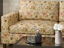 Load image into Gallery viewer, Heavy Duty Victorian Floral Tapestry Mauve Navy Blue Green Cream Upholstery Fabric