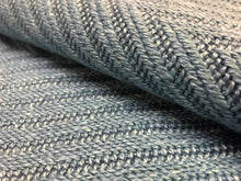 Load image into Gallery viewer, Kravet New Direction Herringbone Chevron Geometric Blue Linen Cotton Drapery Upholstery Fabric