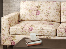 Load image into Gallery viewer, Beige Green Purple Lilac Floral Upholstery Drapery Fabric