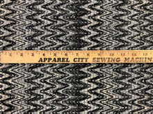 Load image into Gallery viewer, Designer Woven Chevron Geometric Black Gray Charcoal Beige Upholstery Fabric