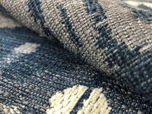 Load image into Gallery viewer, Robert Allen Sossano Batik Blue Navy Gray Kilim Ethnic Ikat Tribal Water &amp; Stain Resistant Southwestern American Indian Upholstery Fabric