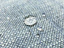 Load image into Gallery viewer, Designer Water &amp; Stain Resistant Heavy Duty Linen Denim Blue Tweed MCM Mid Century Modern Upholstery Drapery Fabric
