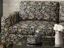 Load image into Gallery viewer, Heavy Duty Abstract Floral Tapestry Dark Teal Red Beige Pink Green Upholstery Fabric
