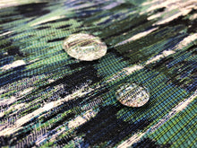 Load image into Gallery viewer, BRENTANO FONTAINE Malachite Water &amp; Stain Resistant Navy Blue Green Off White Abstract Upholstery Drapery Fabric