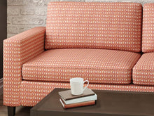 Load image into Gallery viewer, Heavy Duty Cream Orange Coral Abstract Geometric Upholstery Drapery Fabric