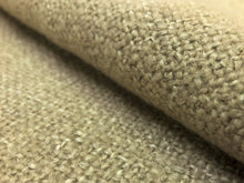 Load image into Gallery viewer, Designer Wool Linen Cotton Blend Textured Woven Rustic Beige Neutral Taupe Upholstery Fabric