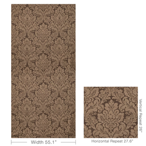 Lee Jofa Acanthus Damask Fabric / Sable