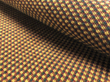 Load image into Gallery viewer, Navy Blue Red Beige Small Scale Check Geometric Water Resistant Upholstery Fabric