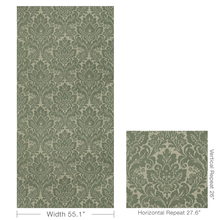 Load image into Gallery viewer, Lee Jofa Acanthus Damask Fabric / Loden