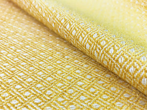 Brunschwig & Fils Water & Stain Resistant Golden Yellow White Reversible Small Scale Geometric Chenille Upholstery Drapery Fabric