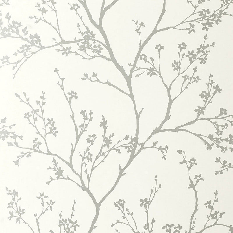 Schumacher Twiggy Wallpaper 5003340 / Silver