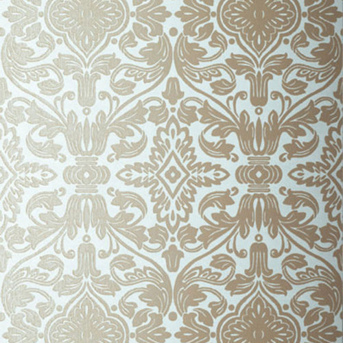 Schumacher Varenna Damask Wallpaper 5003602 / Robin's Egg