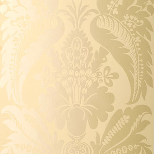 Schumacher Montebello Damask Wallpaper 5003730 / Ecru
