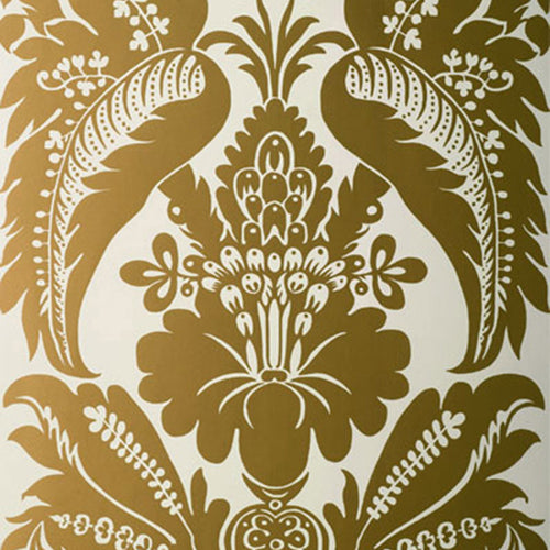 Schumacher Montebello Damask Wallpaper 5003731 / Slate