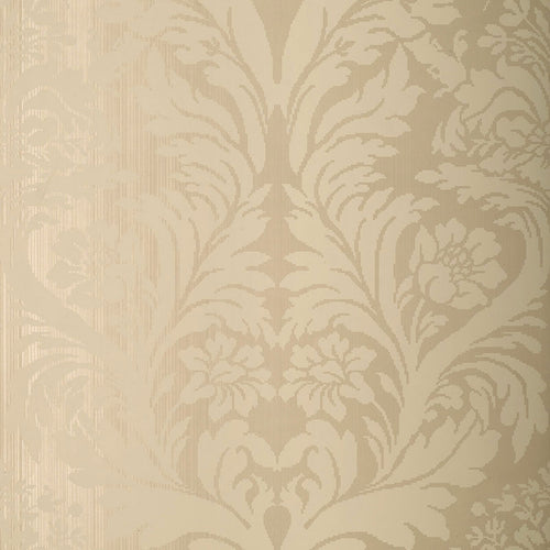 Schumacher Rozzano Damask Wallpaper 5003742 / Champagne