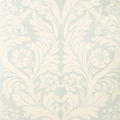 Schumacher Rozzano Damask Wallpaper 5003743 / Seafoam