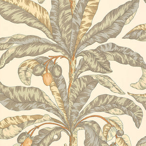 Schumacher Blair House Palm Wallpaper 5004060 / Vanilla & Aqua