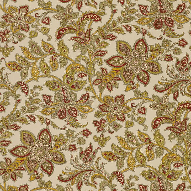 Schumacher Corsini Paisley Wallpaper 5004071 / Patina