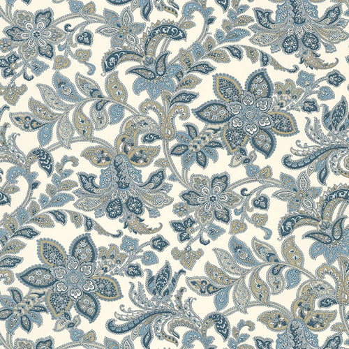 Schumacher Corsini Paisley Wallpaper 5004072 / Porcelain
