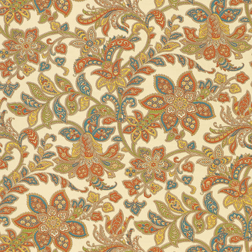 Schumacher Corsini Paisley Wallpaper 5004073 / Linen