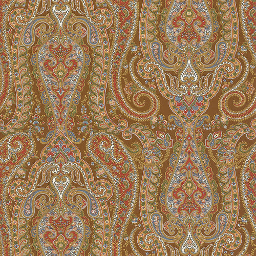 Schumacher Isabella Paisley Wallpaper 5004181 / Mink