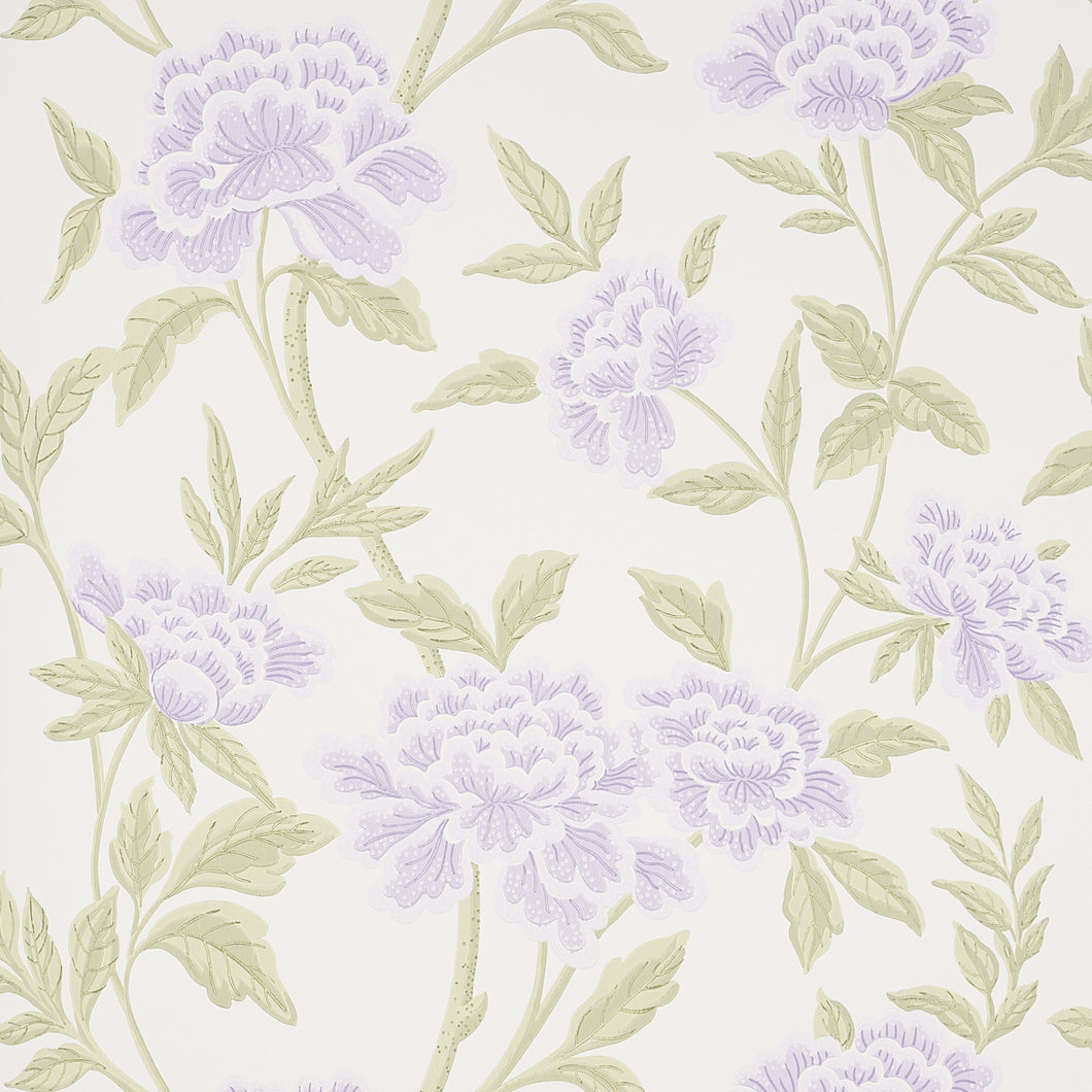 Schumacher Whitney Floral Wallpaper 5004384 / Lavendar