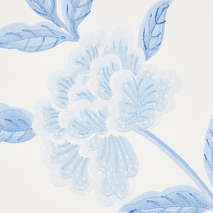 Schumacher Whitney Floral Wallpaper 5004385 / Blue
