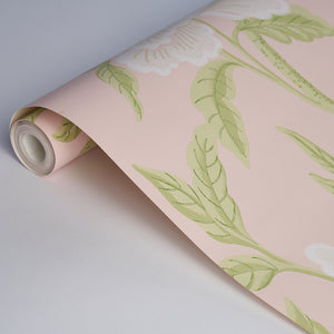 Schumacher Whitney Floral Wallpaper 5004386 / Blush