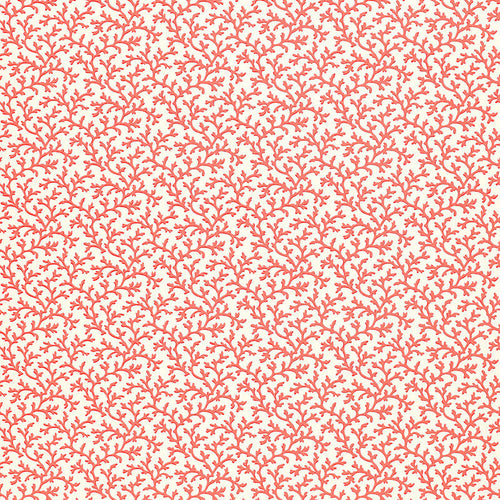 Schumacher Coral Vine Wallpaper 5004415 / Garnet