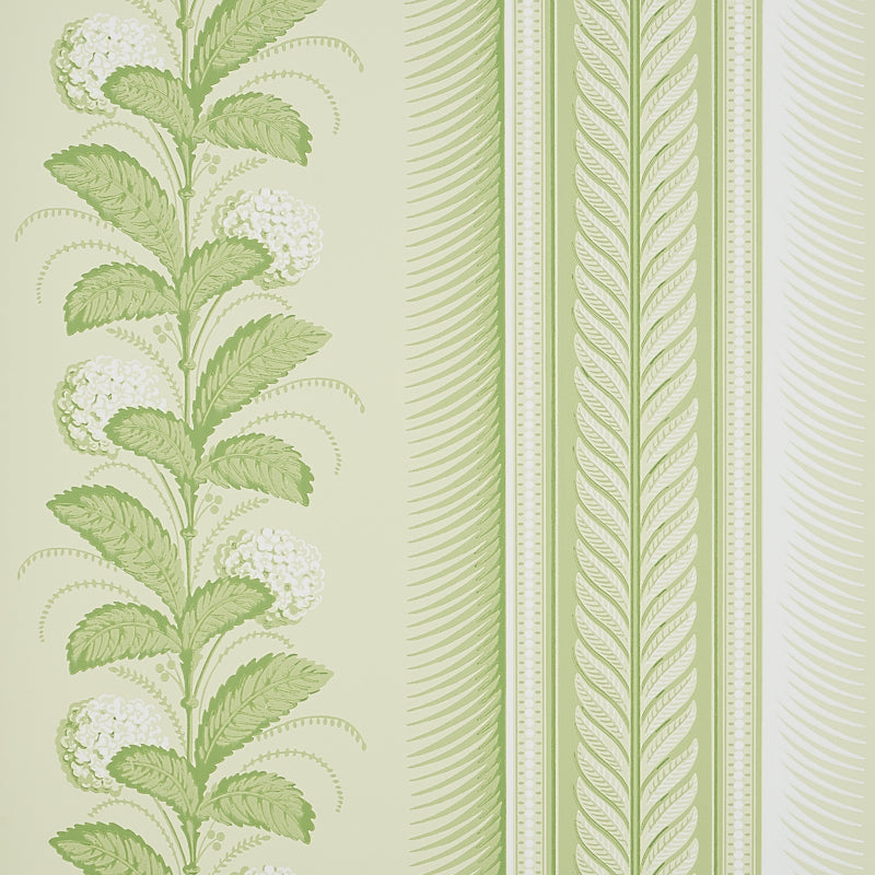 Schumacher Hydrangea Drape Wallpaper 5004456 / Green