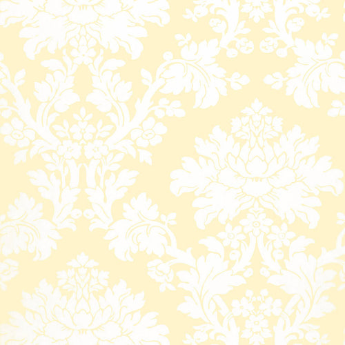 Schumacher Tierni Damask Wallpaper 5004461 / Buttercup
