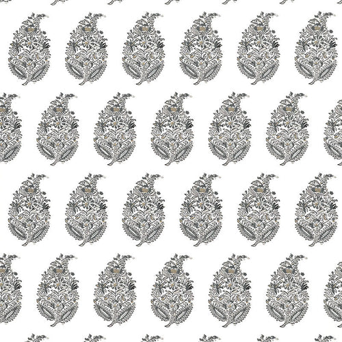 Schumacher Rajasthan Paisley Wallpaper 5004474 / Silver