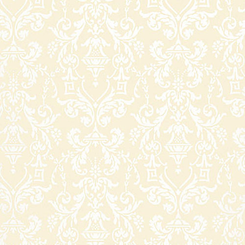 Schumacher Lido Damask Wallpaper 5004480 / Beige