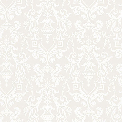 Schumacher Lido Damask Wallpaper 5004483 / Dove