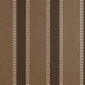 Schumacher Lansdowne Strie Stripe Wallpaper 5004623 / Truffle