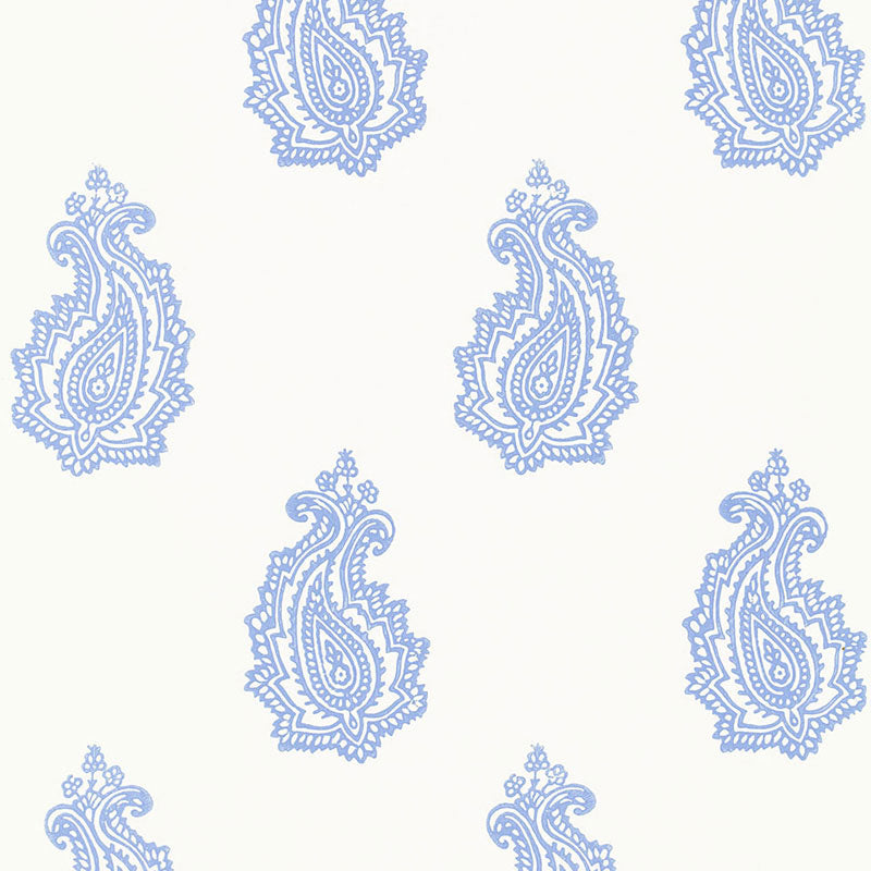 Schumacher Madras Paisley Wallpaper 5005301 / Delft