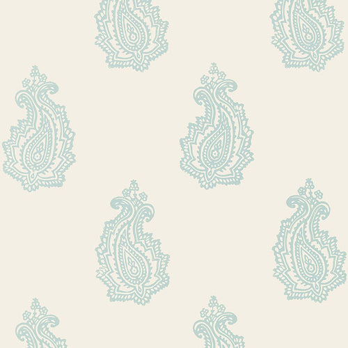 Schumacher Madras Paisley Wallpaper 5005302 / Water Blue
