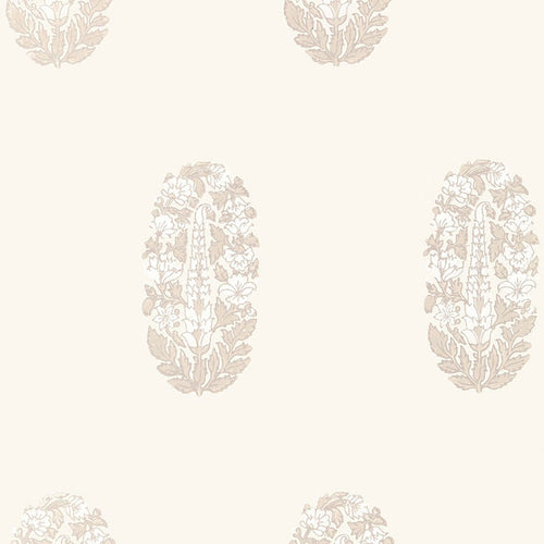 Schumacher Askandra Flower Wallpaper 5005310 / Oyster