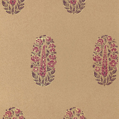 Schumacher Askandra Flower Wallpaper 5005313 / Aubergine & Cerise