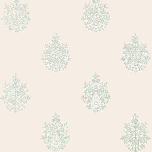 Schumacher Asara Flower Wallpaper 5005322 / Water Blue