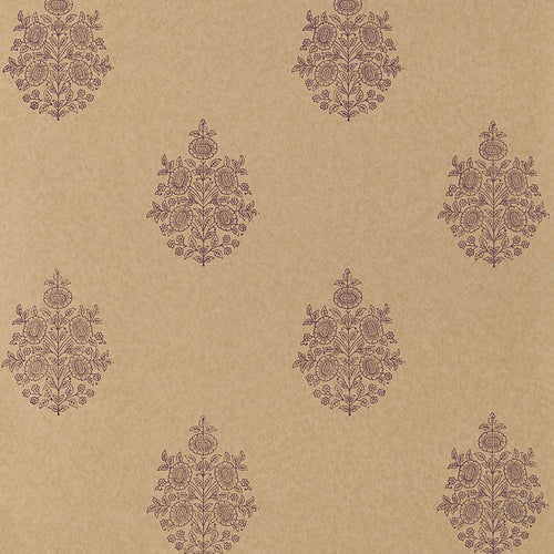 Schumacher Asara Flower Wallpaper 5005324 / Aubergine