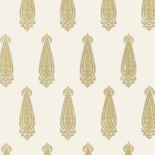 Schumacher Katara Paisley Wallpaper 5005332 / Straw